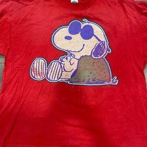 Red Snoopy Graphic T-Shirt